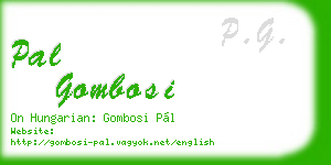 pal gombosi business card